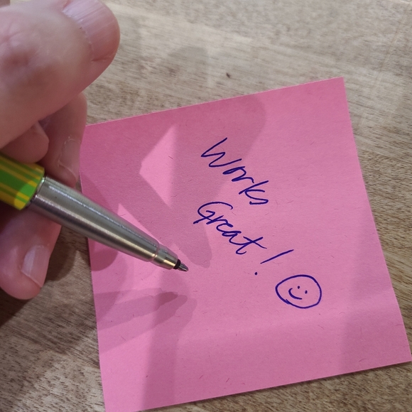 Vintage Parker Rollerball Striped Yellow and Pink Pen With M size Refill - Picture 3 of 8